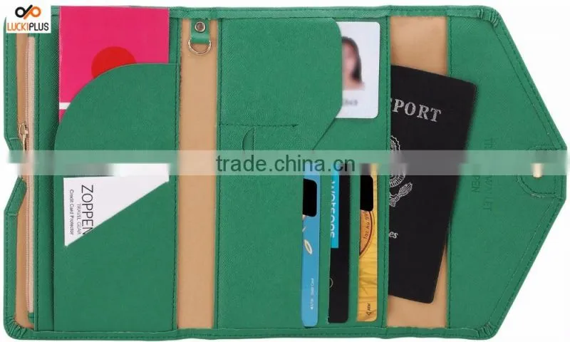 Luckiplus Inventory Multi-purpose Rfid Blocking Passport Wallet Organizer Holder