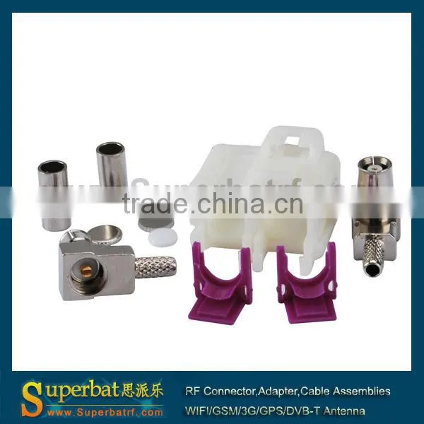 Fakra code Double "B" Jack Right Angle Crimp for RG316 fakra