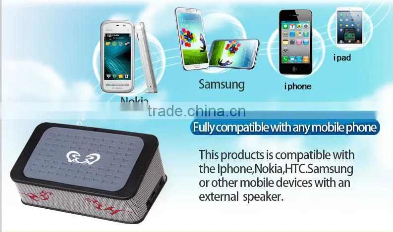 2014 new products wireless mini solar speaker garden light sresky for mobile phone