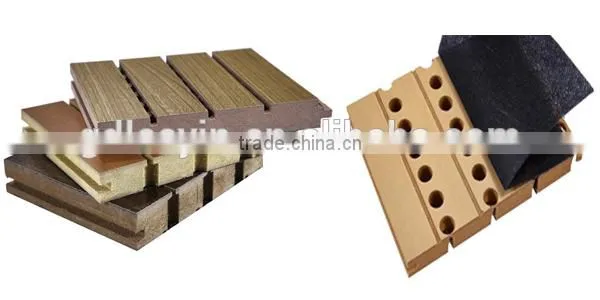 wood fiber material board acoustic groove panel for wall decoration