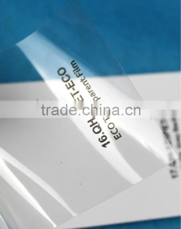 front print glossy clear pet film rolls