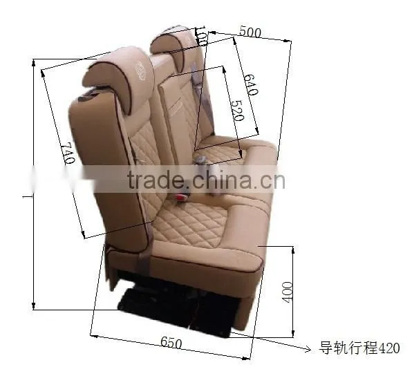 Good selling Luxury sofa bed Three seat Auto seat frame high quality for MPV