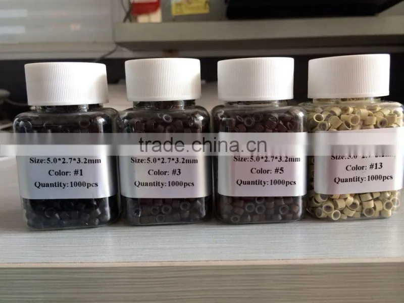 Silicon micro rings, micro rings with screw, nano rings for hair extension