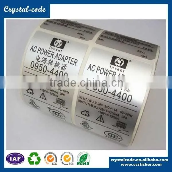Glossy gold weatherproof peelable heat-melt glue aluminum foil sticker