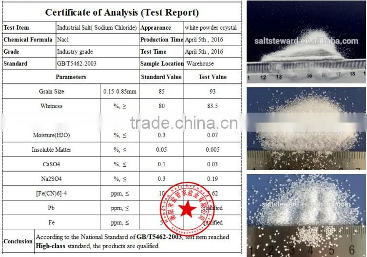 refined sodium raw rock salt