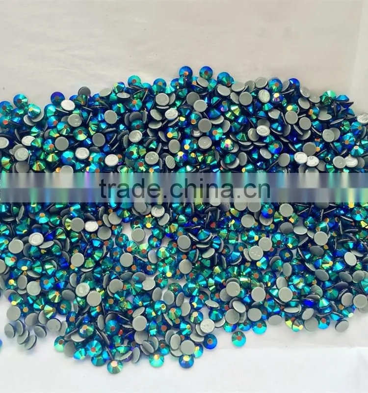 well coatting high quality strong glue 5mm montana AB garment designing hotfix rhinestone