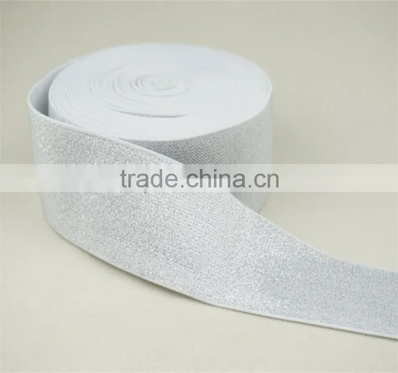 Fashion white Lurex Elastic Band