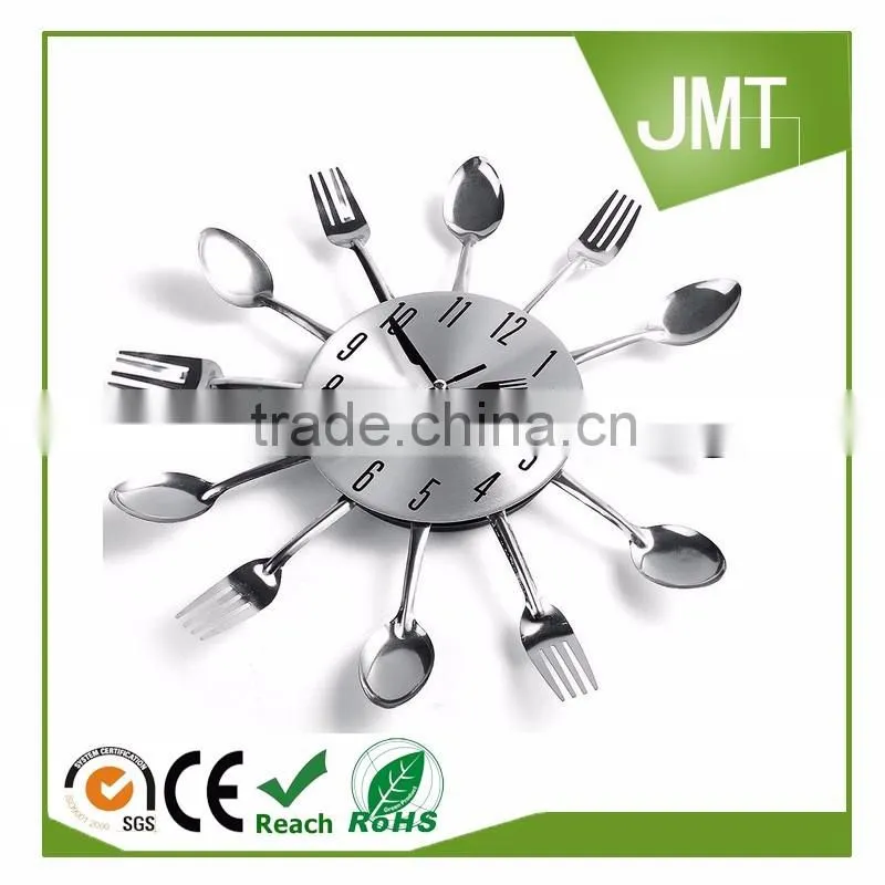 Creative Modern Cutlery Kitchen Decoration Wall clock Spoon Fork silent sweep wall clock