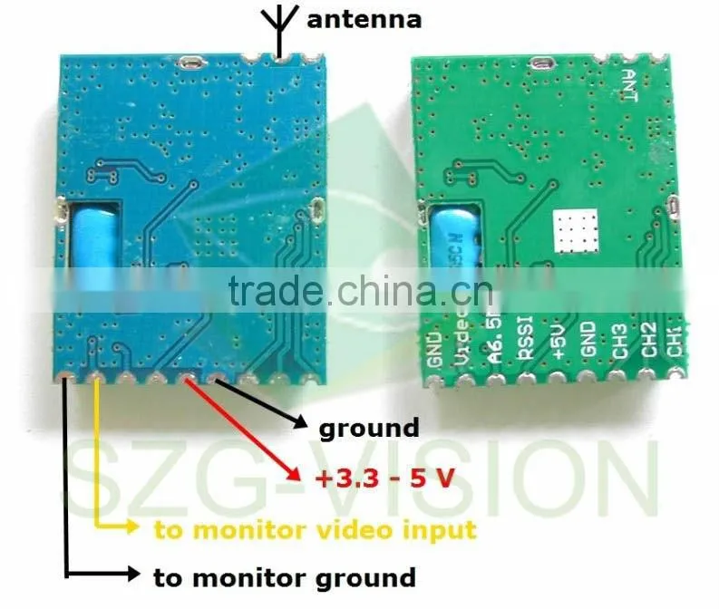 5.8g 8ch wireless av receiving transmitter receiver module for kids petrol cars