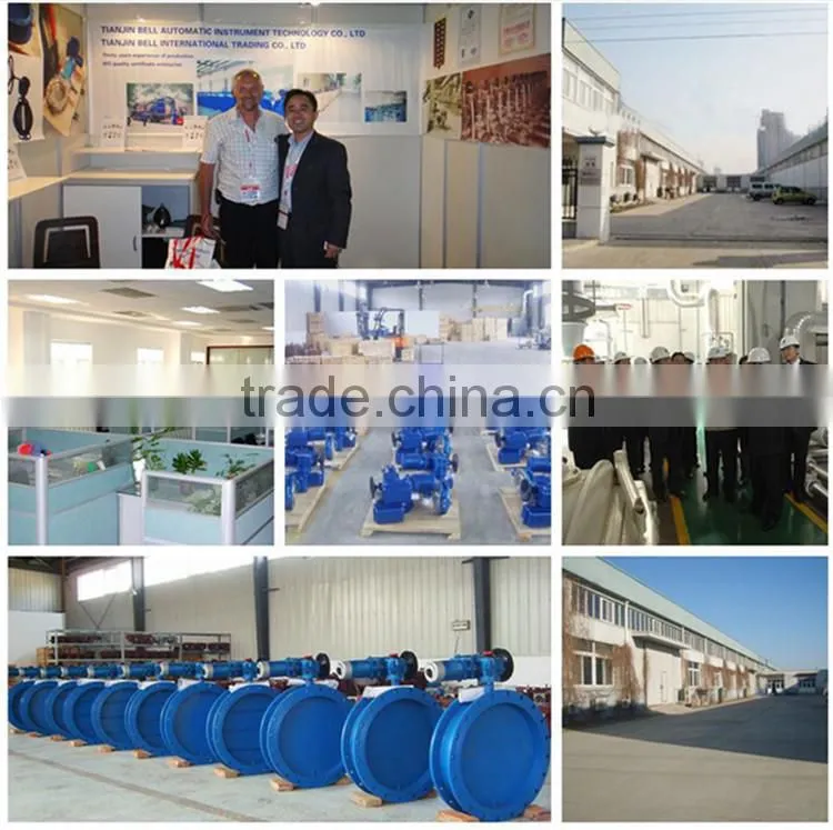 150# flange end knife gate valve with electric actuator