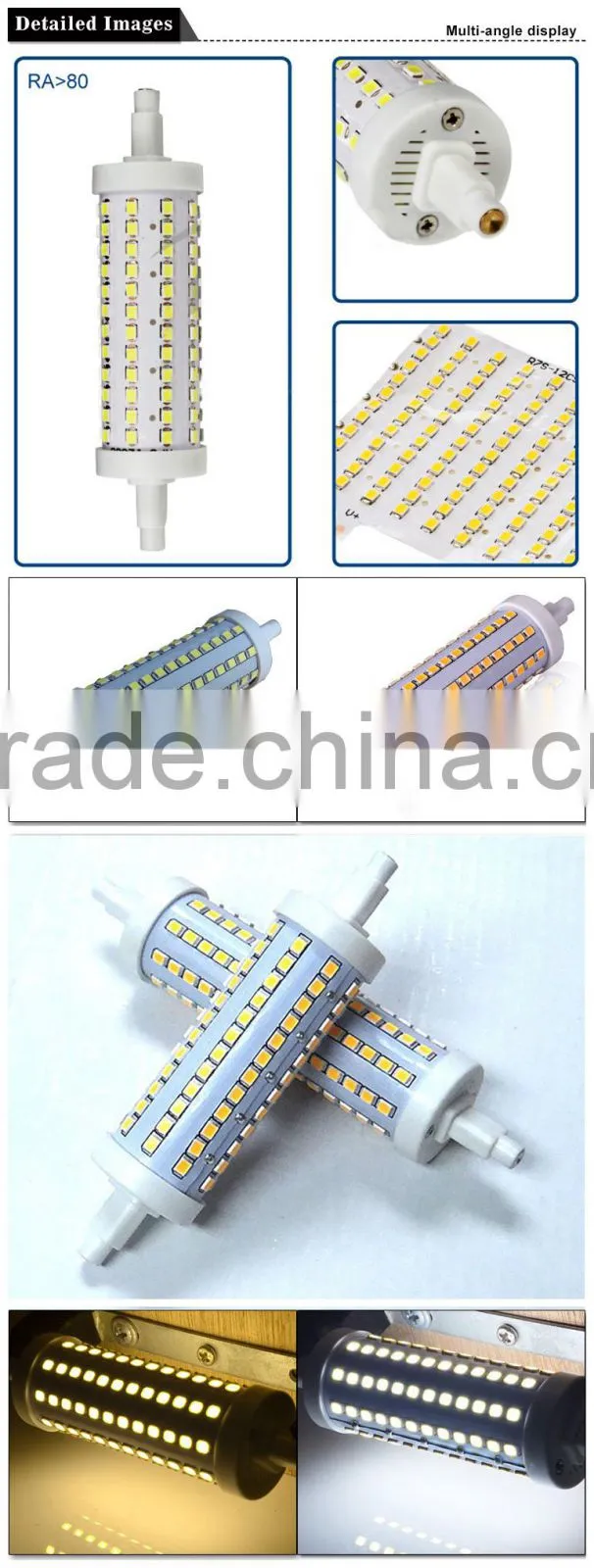China LED bulb R7S LED flood light 118mm 2835 SMD 7W linear dimmable replace J118 halogen Lamp