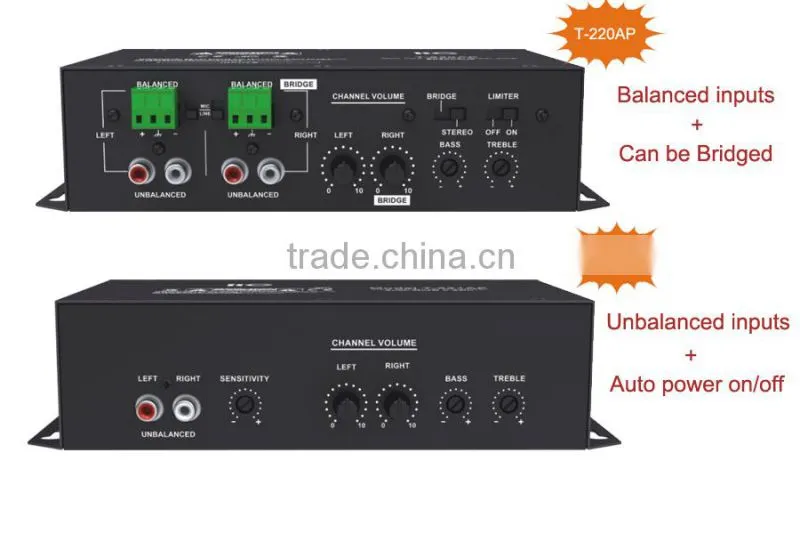 Digital Class D Amplifier for PA Stereo Sound System with Echo effect