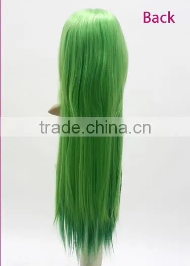 Low price cheap green grey blue red colorful mixed synthetic wig synthetic u part glueless wig