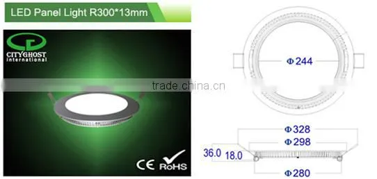 super slim 160mm cut out 12w LED Round Panel Light office with PC fireprof material for innovative lighting