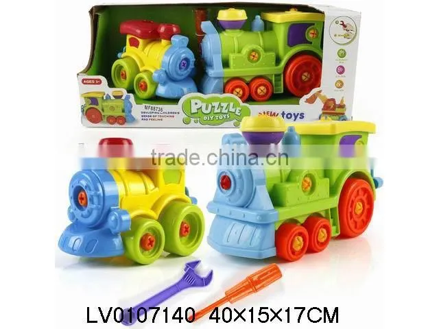 Plastic educational car toys,assembly car, DIY car