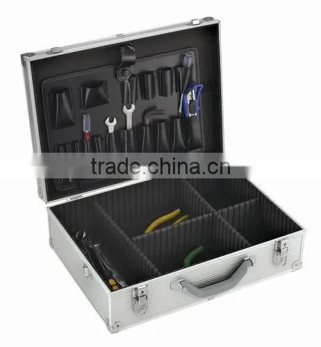 Silver aluminium tool case /attache case hard briefcase