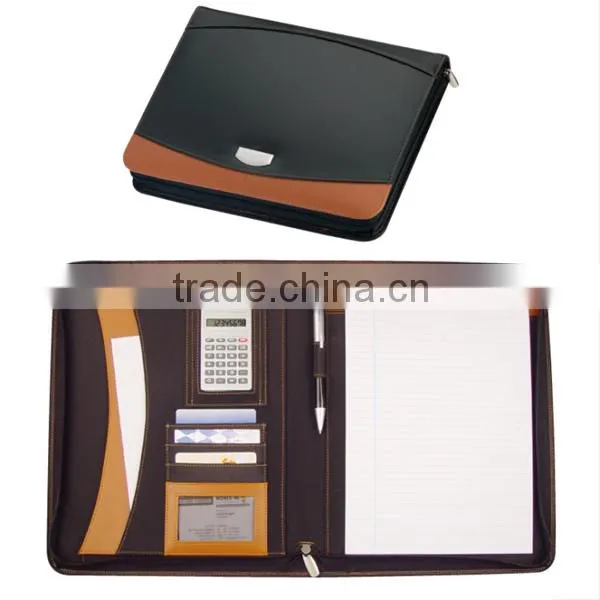 Boshiho Document Holder with Calculator Portfolio Zip pu