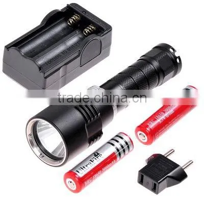 led rechargeable aluminum flashlight