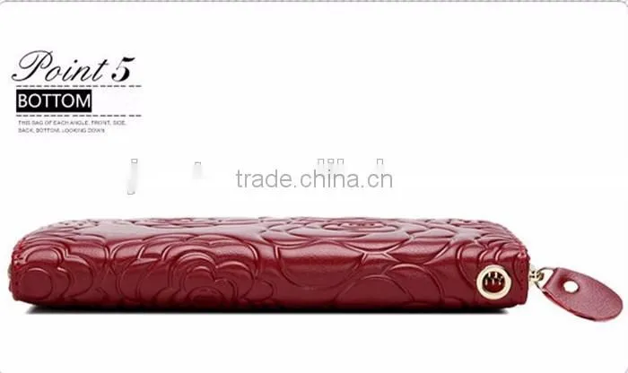Custom Print Leather Wallet New Design Zipper Women Wallets with Card Slots