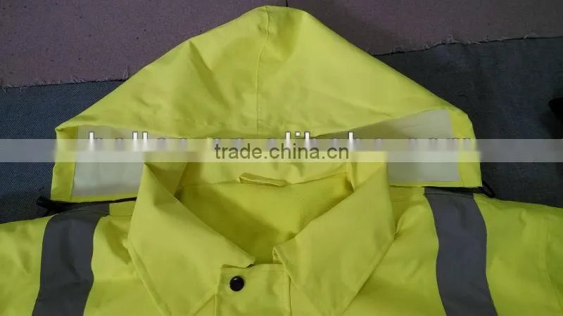 high vis fleece lined reflective bomber jacket