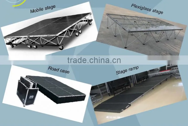 Manufacturer Price! Portable Stage Color Black Or Grey Wedding Stage Backdrop Decoration