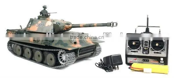 HOT!!!RC Tank Metal/Airsoft German Panther Smoke and Sound Metal Pro 1:16 Electric RTR RC Tank (Metal Gear and Track Upgraded)