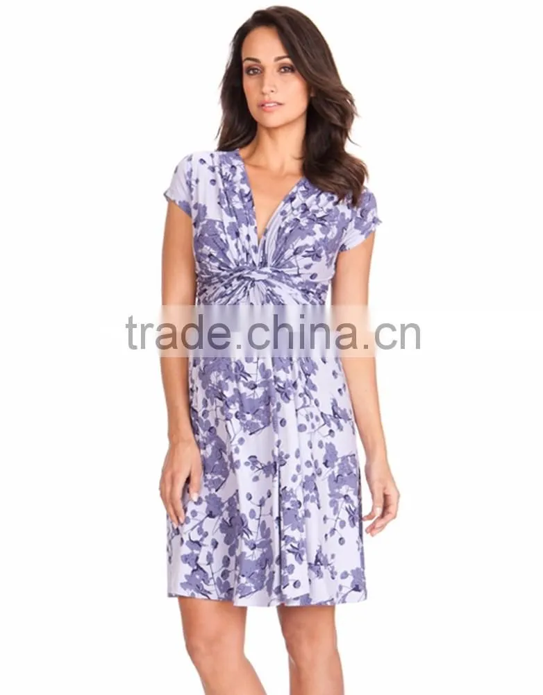 Summer Sexy Two Pieces Maternity Dress with Printing