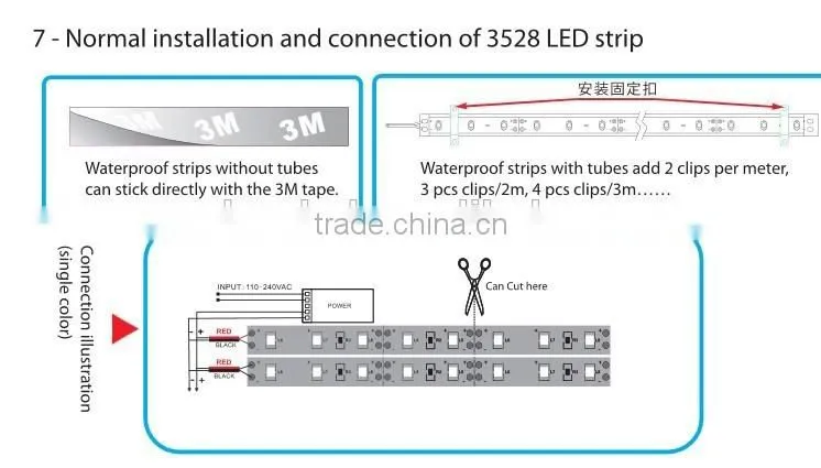 220v 230v 100m led strip smd 5630 120led/m
