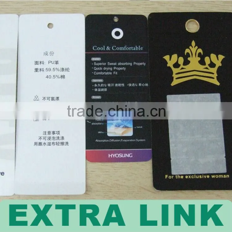 High-end Kraft Paper Printed Hangtags With Thick String (We Supply Factory Price)