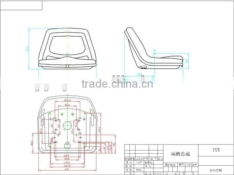 Cleaning Sweeper seat with slides adjust fore/aft cleaning seat
