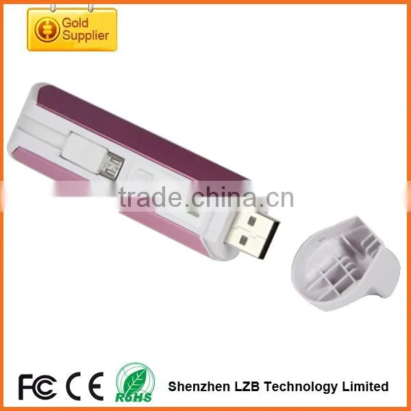 2200mAh portable li-ion mobile power bank with TF card reader, Multifunction 2000 mAh power bank
