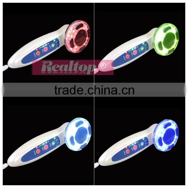 No needle mesotherapy RF vibration facial massage machine ,led light color photon ultrasonic beautiful skin instrument