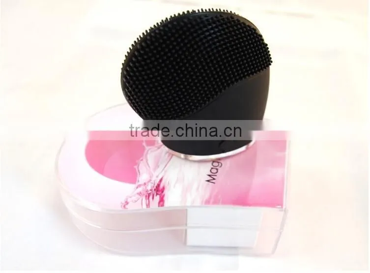Silicone Deep Clean Facial Cleanser Vibration Cleaning Pulsating Brushes Electric Face Massager For Skin Care