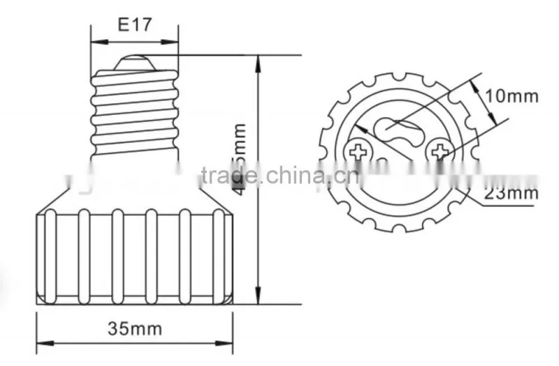 SG-AD-E17-GU10 electrical male female socket