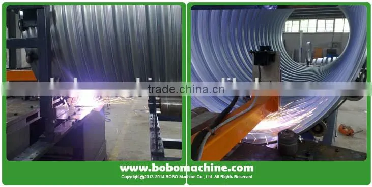 Spiral corrugated steel culvert pipe making machine