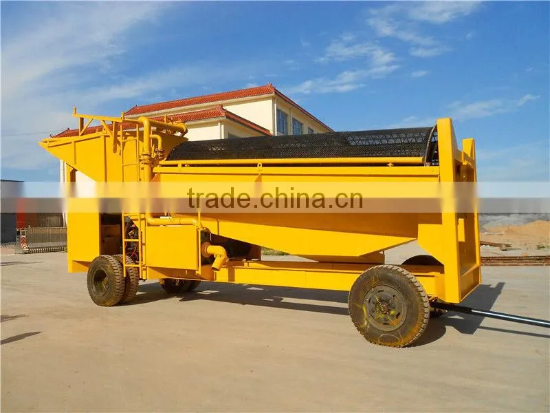 Mobile gold trommel screen