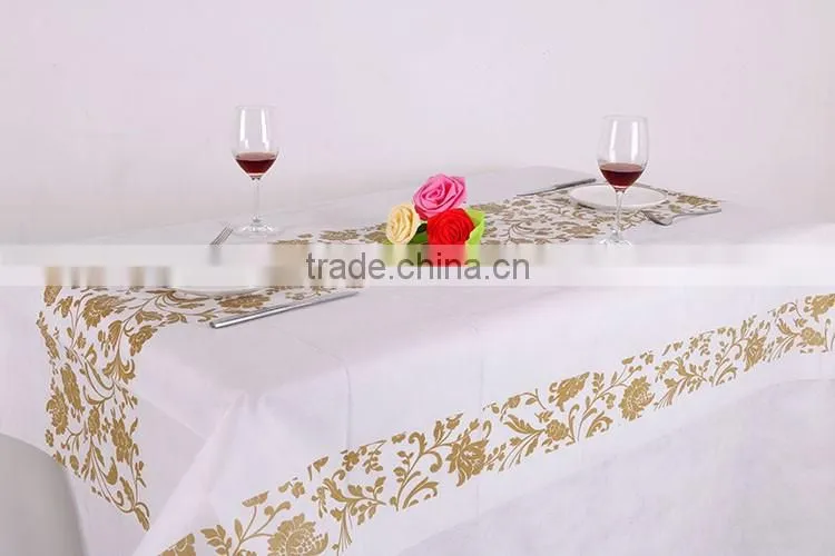 2016 china Supplier Good Quality Tnt Printed Cheap Nonwoven Tablecloths For Restaurant