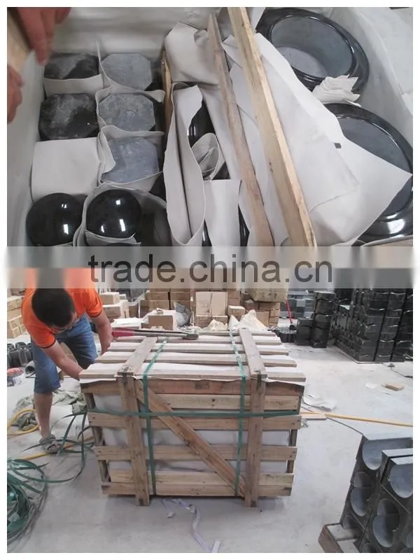 Shan'xi black granite stone lattern for gravestone