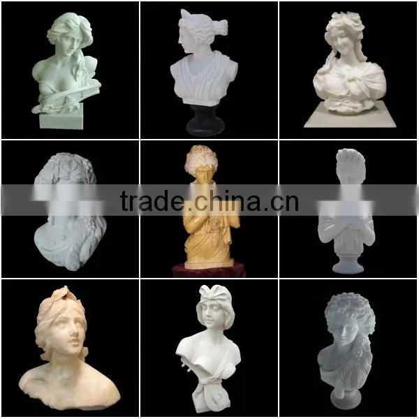 Hand Carved Marble Man Bust Statue for Sale
