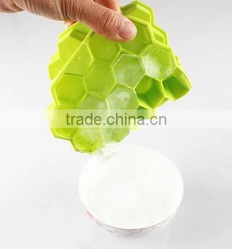 CY175 Honeycomb shape grids food grade silicone ice cube for home DIY