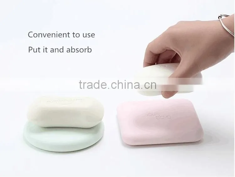 Creative Household Environmental Diatomaceous Earth Round/Square Soap Holder Eradicate Odor Water Absorption Soap Box