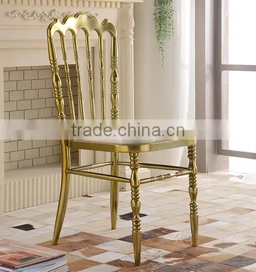 quality polished champange gold stainless steel luxury modern chiavari chair LQ-SSC001C