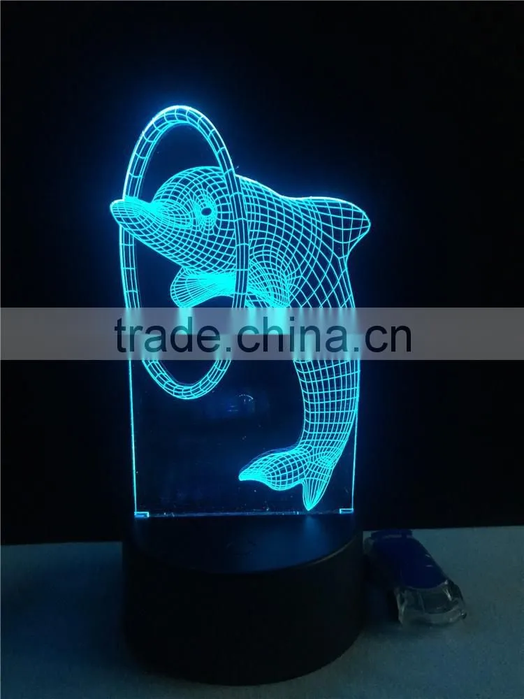 Hot selling 2017 amazon Acrylic Visual Lamp Home Decor Night light 3D Mood Light With USB Charger