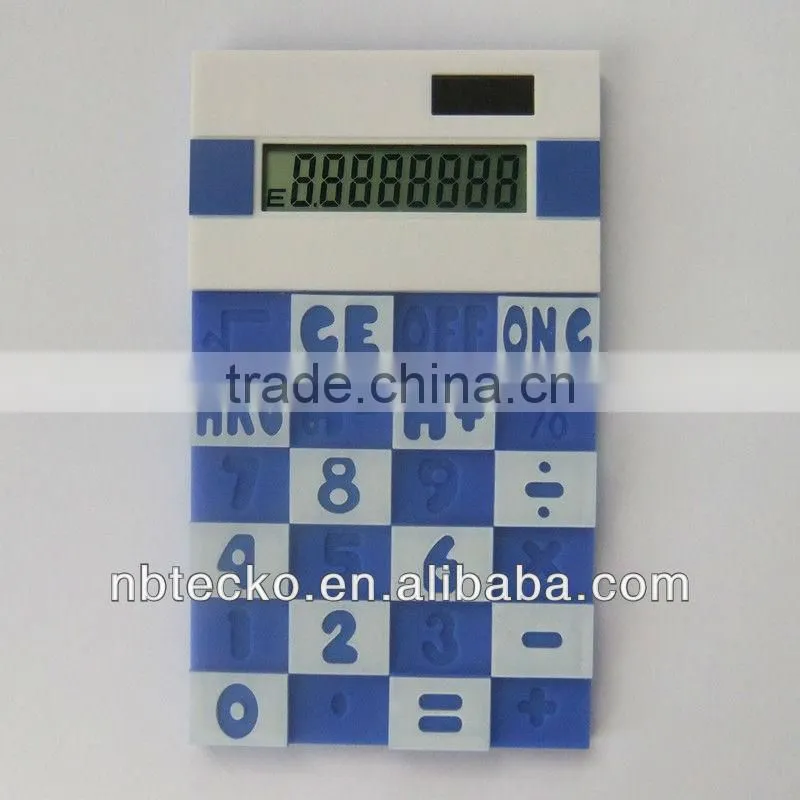 Hot selling 8 digit foldable silicon Calculator