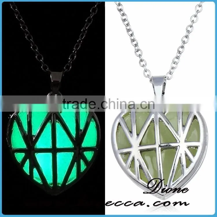 Dark Luminous Necklaces Silver Color Chain pendant lighting