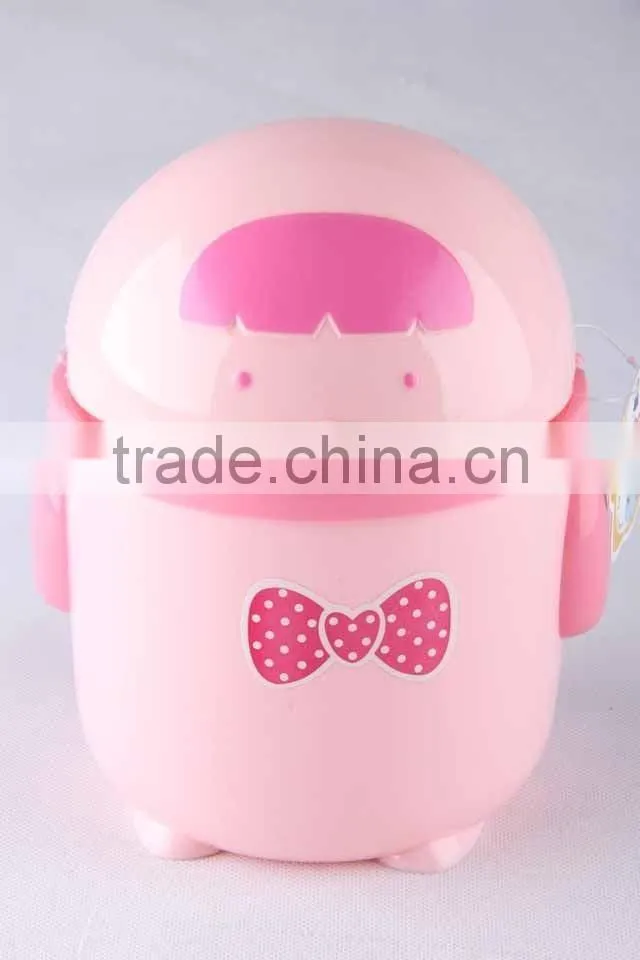 Household Garbage Can/Desktop bin With Cartoon Patterns Plastic Trash Can