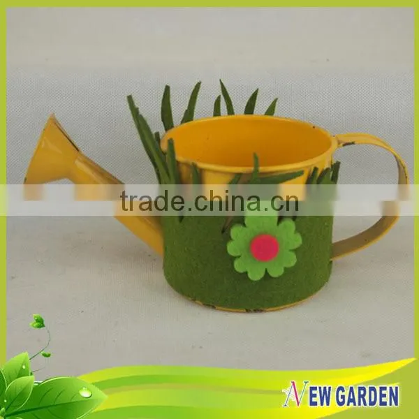 Flannelette Decorative New colored Metal Watering Can Flower Pot