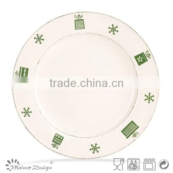 10.5" christmas ceramic plate, ceramic christmas plate