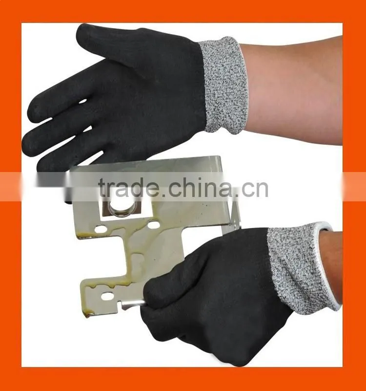 Oil Grip Full Nitrile Coated Gloves,Sandy Nitrile Work Safety Gloves