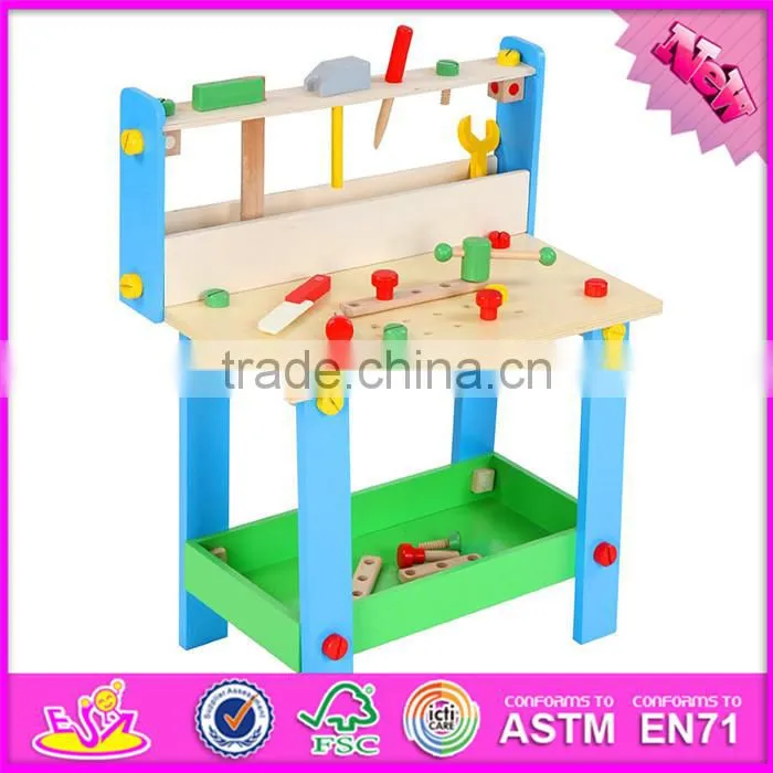 2016 new design children wooden tool play set toy W03D073
